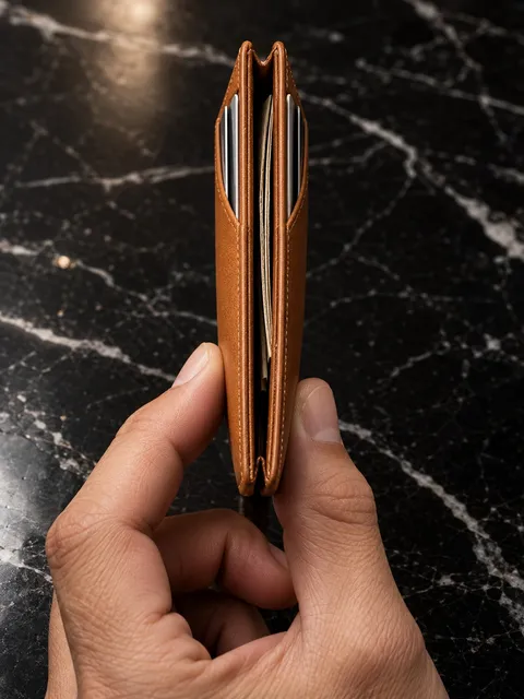 Card wallet — slim profile, AI photo made with Pixo Studio