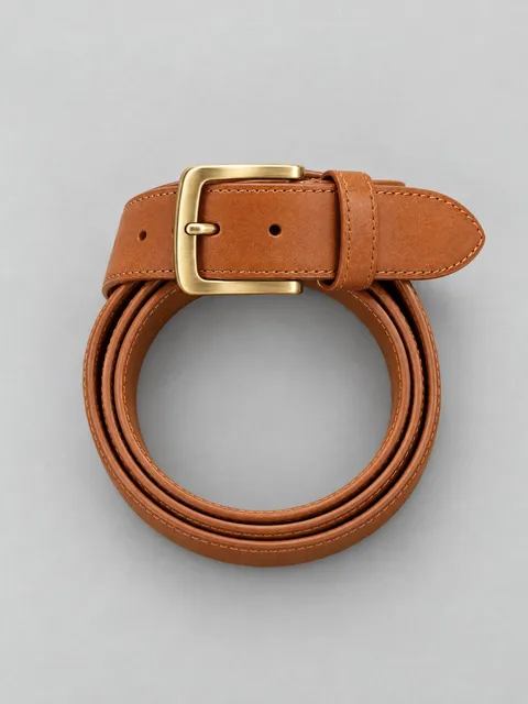 Leather belt — from above, AI photo made with Pixo Studio