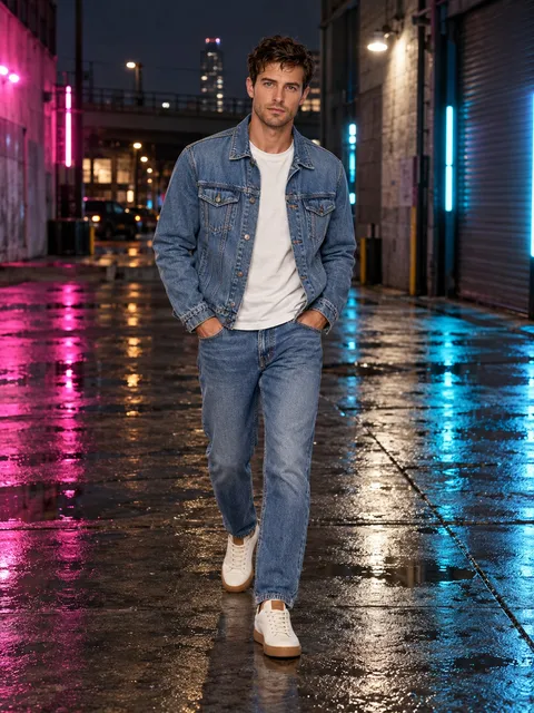 Leather sneaker — mid-step, AI photo made with Pixo Studio