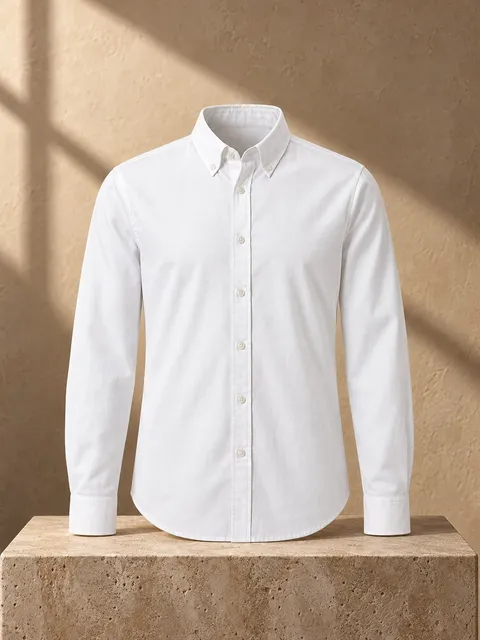 Oxford shirt — front fit, AI photo made with Pixo Studio