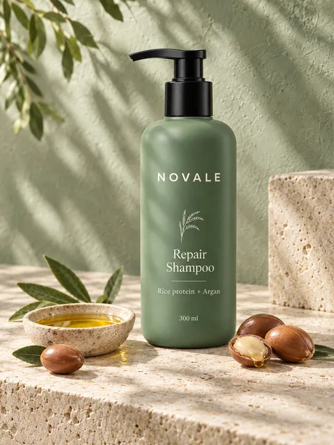Repair shampoo — argan oil, AI photo made with Pixo Studio