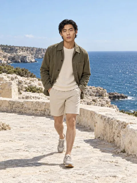 Suede runner — mid-step, AI photo made with Pixo Studio