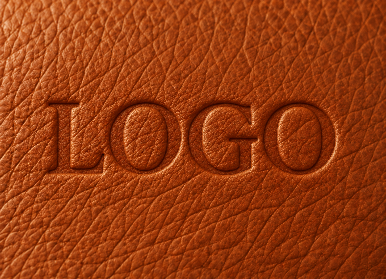 Same leather with the logo debossed